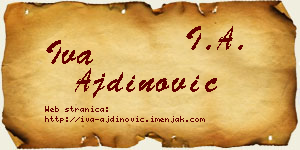 Iva Ajdinović vizit kartica